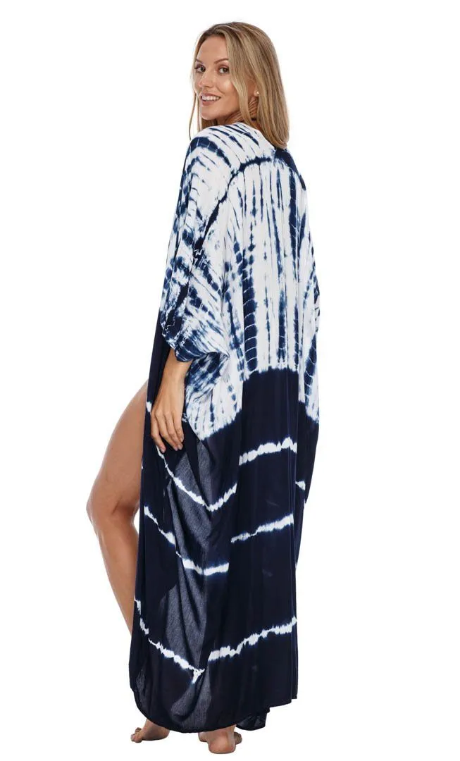 SHU-SHI Plus Size Tie Dye Kimono Cardigans for Women - Oversized Swimsuit Beach Cover Ups