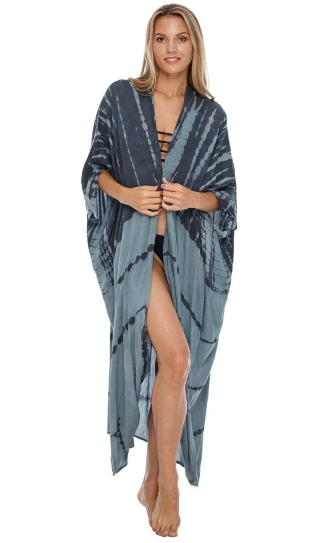 SHU-SHI Plus Size Tie Dye Kimono Cardigans for Women - Oversized Swimsuit Beach Cover Ups