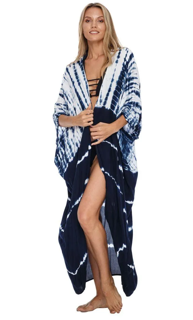 SHU-SHI Plus Size Tie Dye Kimono Cardigans for Women - Oversized Swimsuit Beach Cover Ups