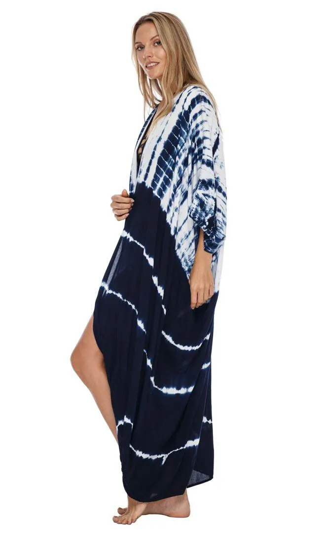 SHU-SHI Plus Size Tie Dye Kimono Cardigans for Women - Oversized Swimsuit Beach Cover Ups