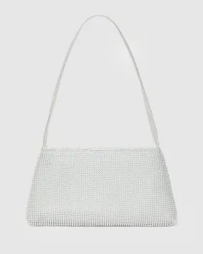 Silver Joanna Beaded Shoulder Bag