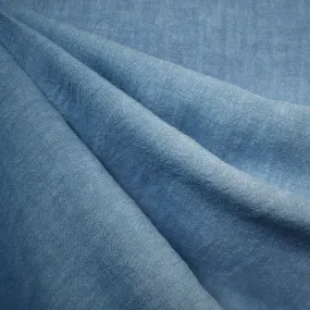 Soft Washed Linen Solid Steel Blue SY