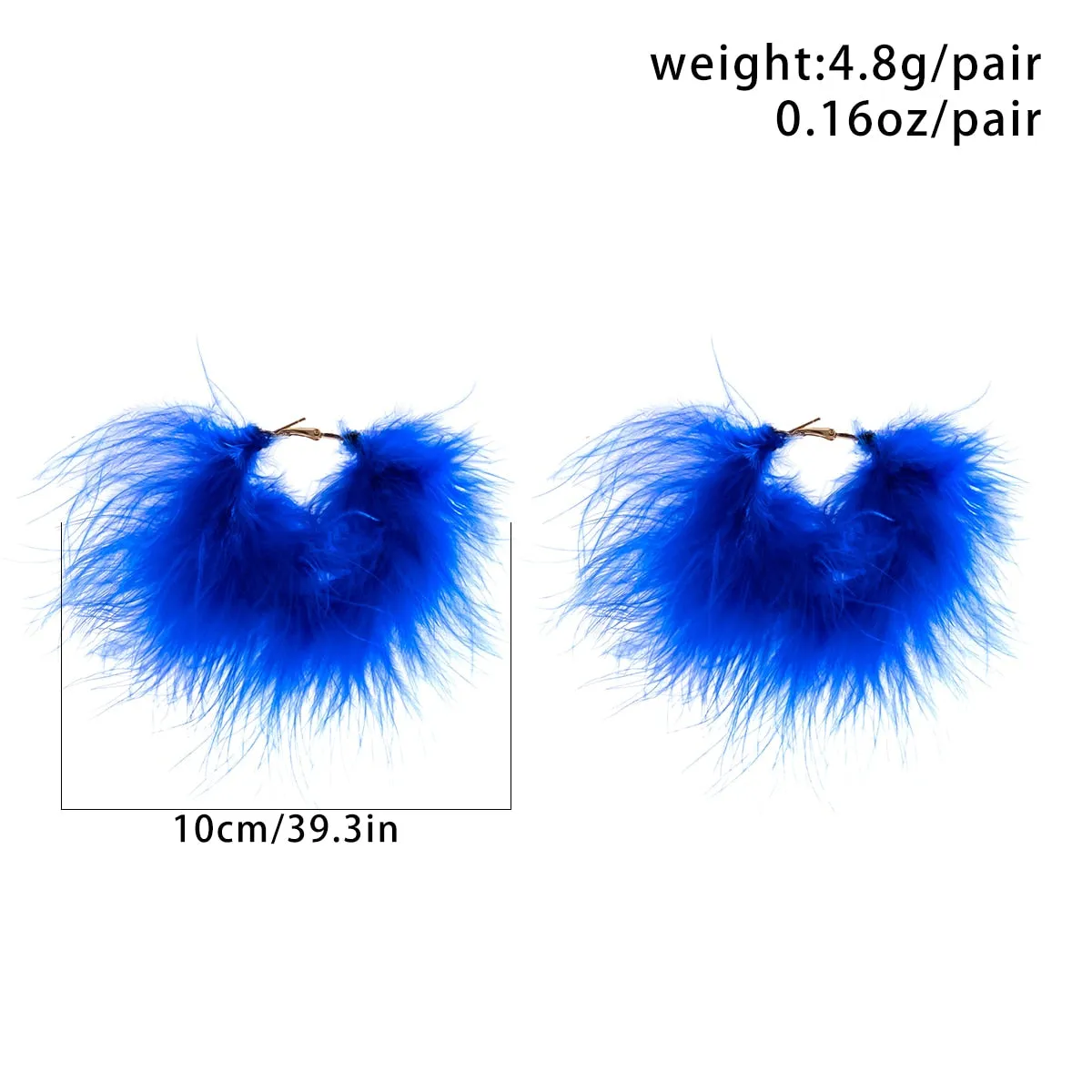 TEEK - Colorful Feather Hoop Earrings