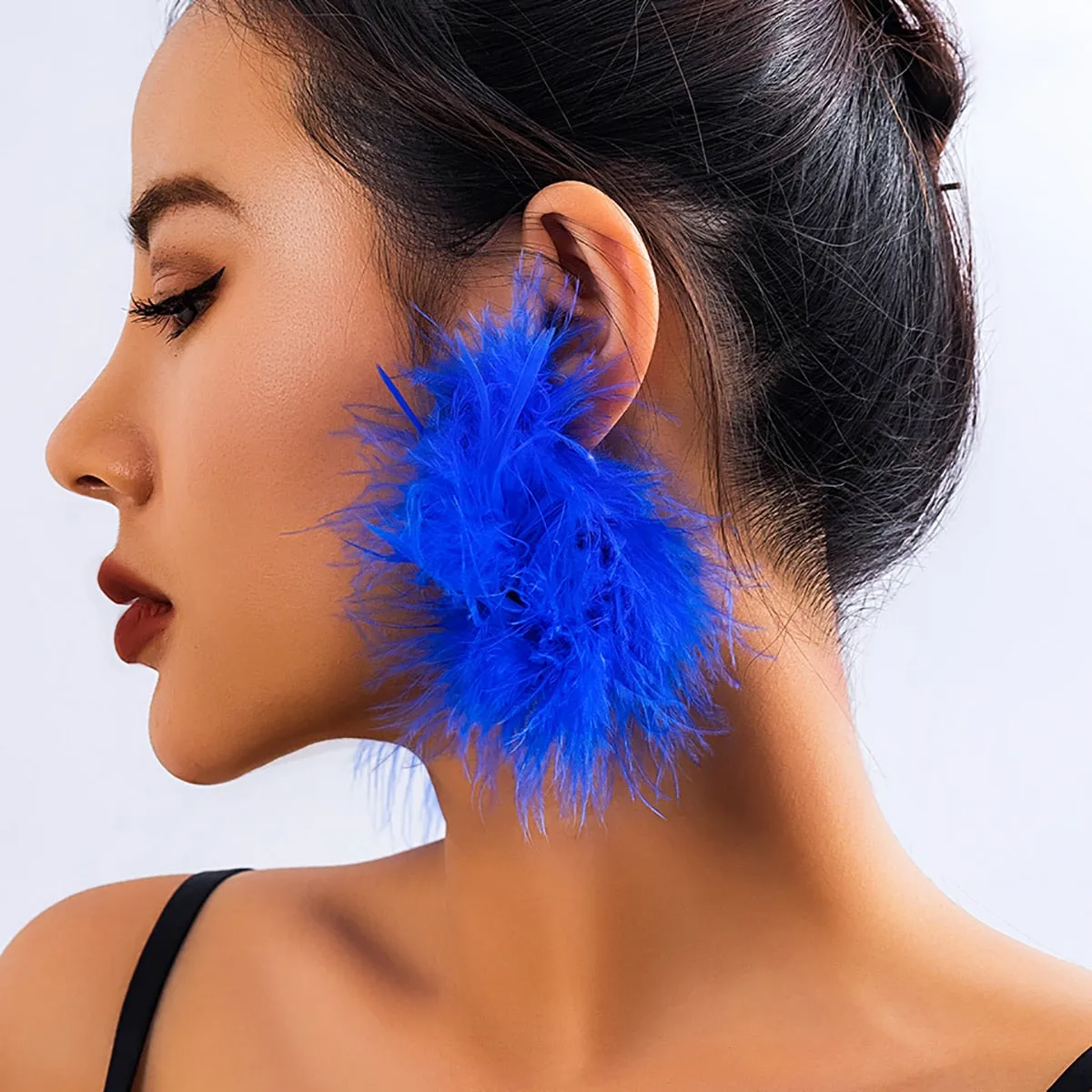 TEEK - Colorful Feather Hoop Earrings