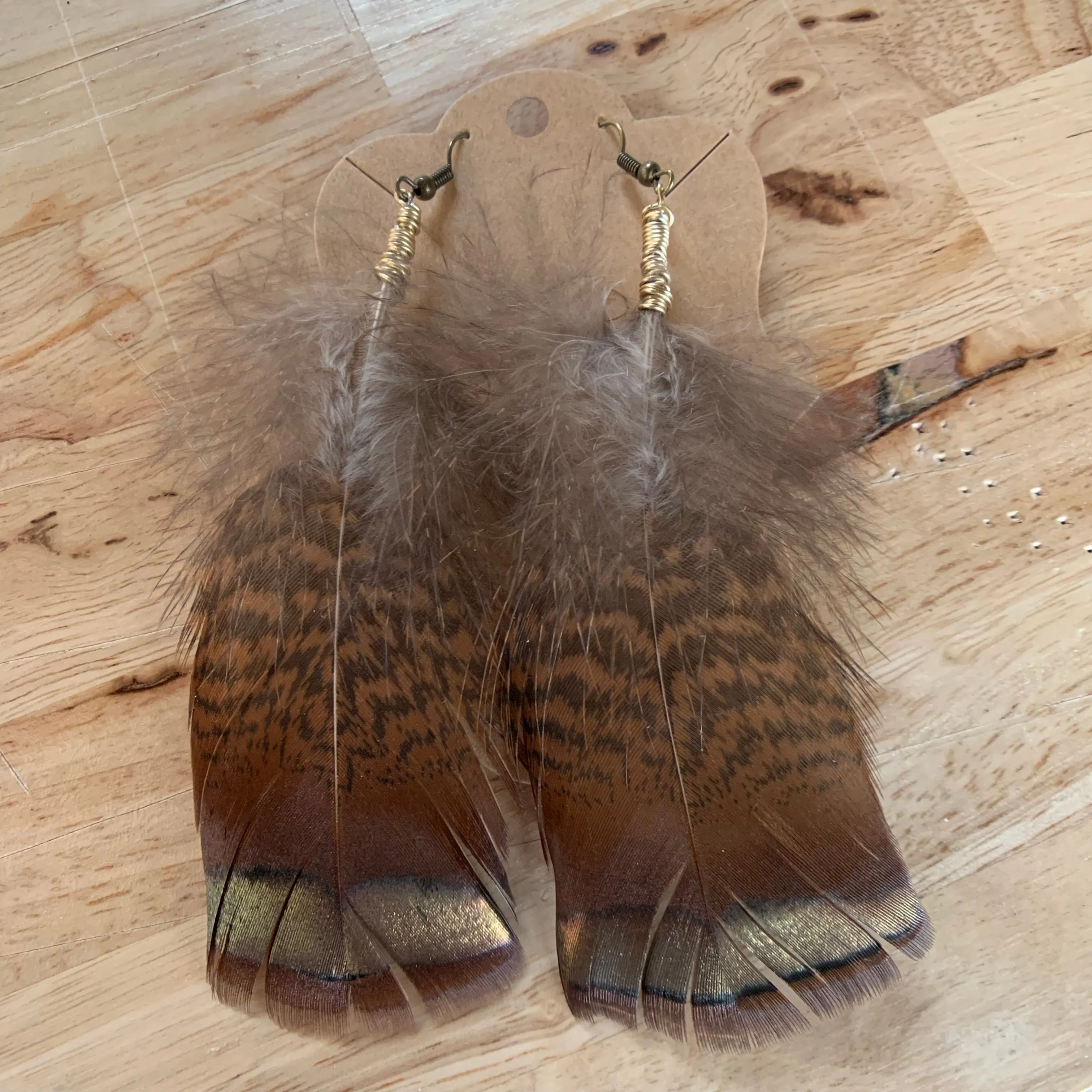 Tennessee Turkey Feather Earrings