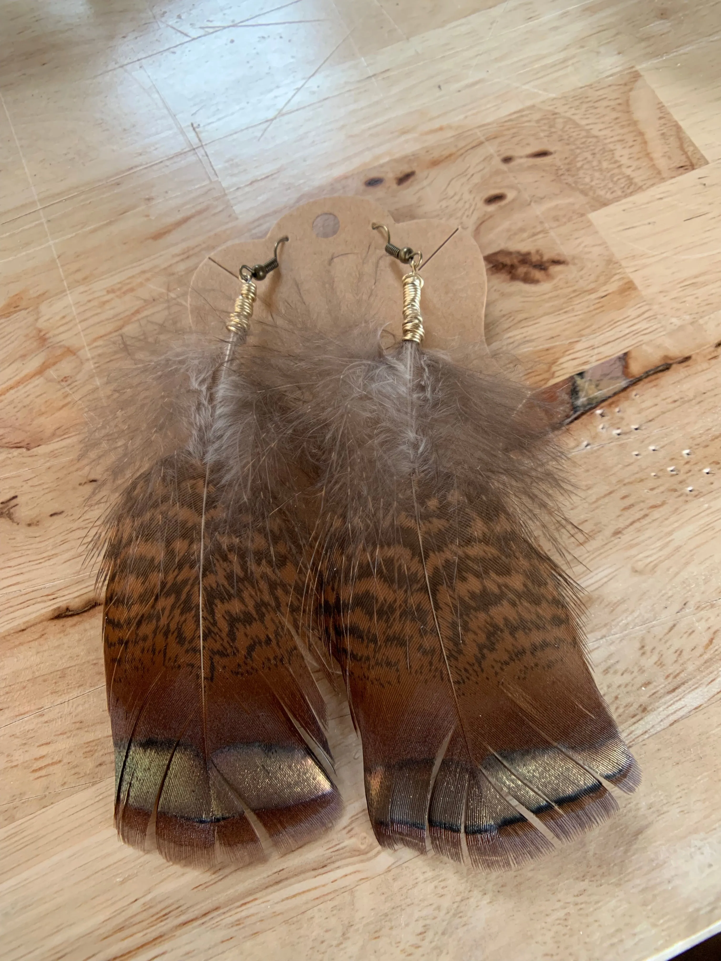 Tennessee Turkey Feather Earrings