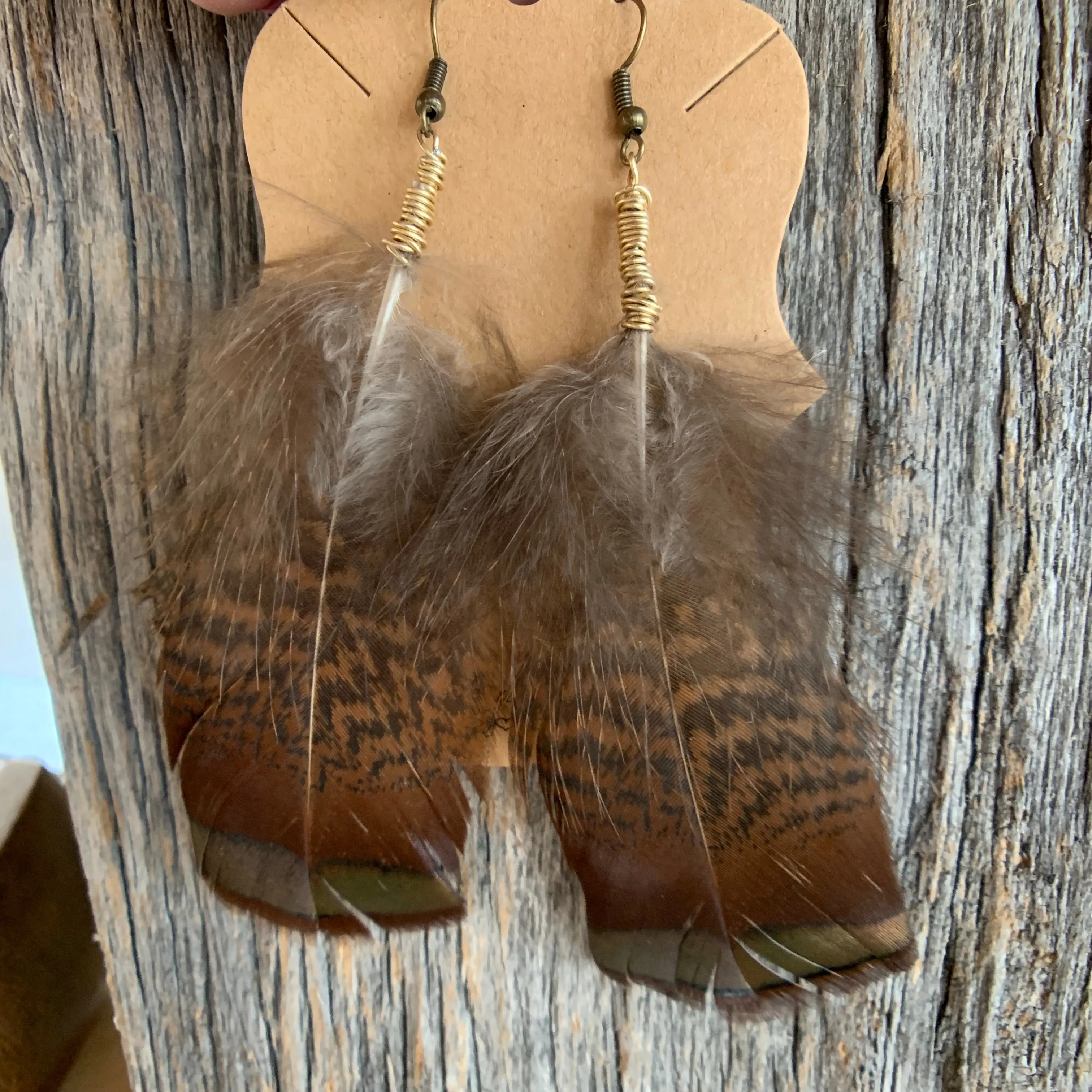 Tennessee Turkey Feather Earrings