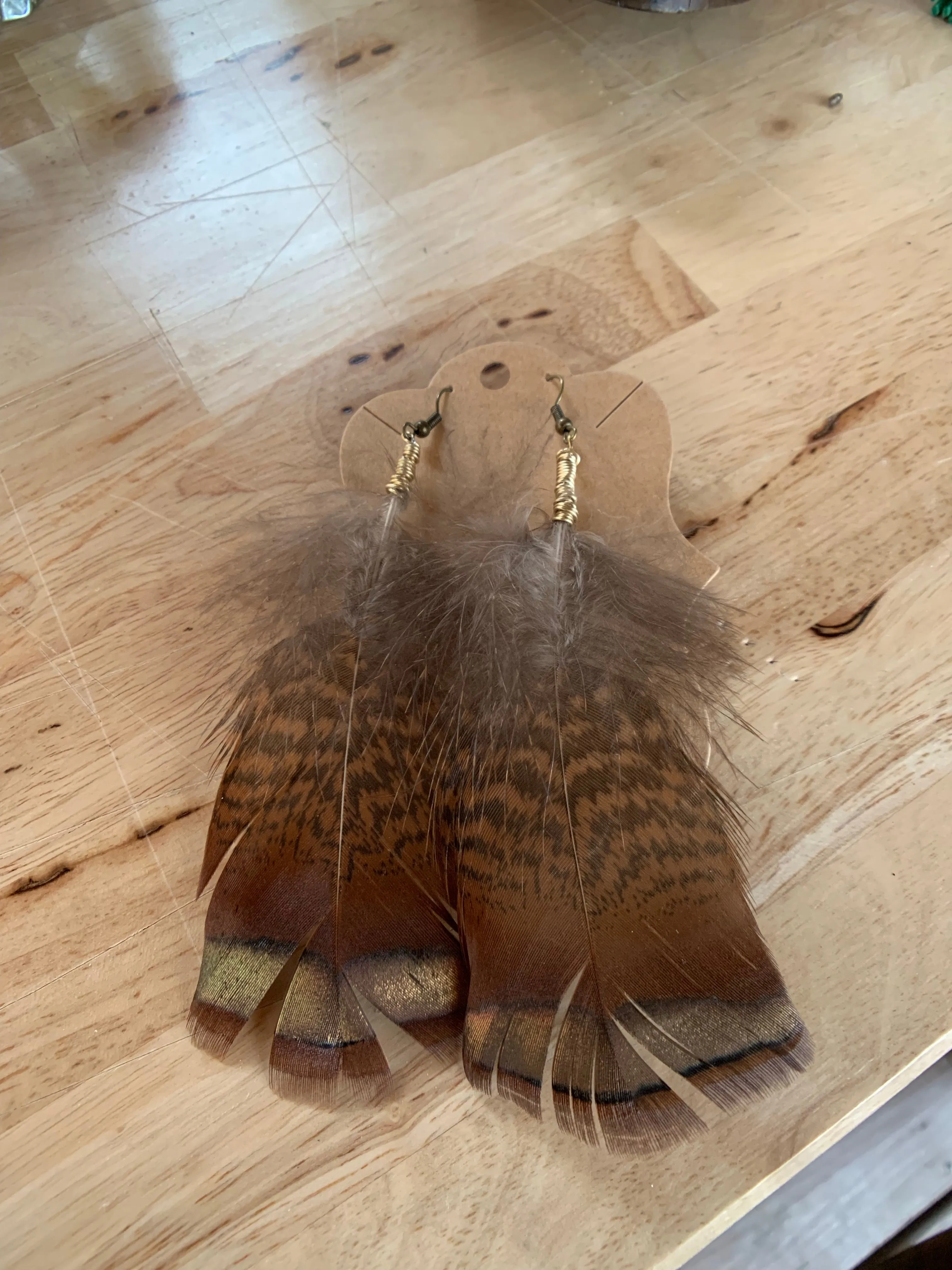 Tennessee Turkey Feather Earrings