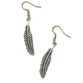 Vintage Feather Alloy Earrings - Vienna Verve Collection