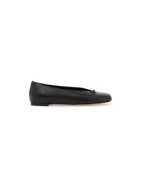 VLogo Calf Leather Ballet Flats